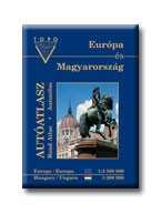 EURÓPA ÉS MAGYARORSZÁG AUTÓATLASZ 1:3500000 (2007)