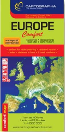 EURÓPA COMFORT AUTÓTÉRKÉP 1:4.000.000 (2010)