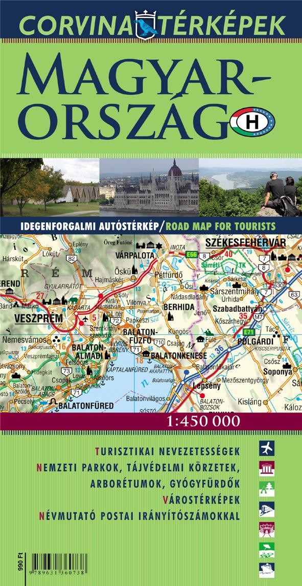 MAGYARORSZÁG IDEGENFORGALMI AUTÓSTÉRKÉPE - 2013-AS (2013)