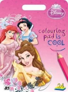 DISNEY PRINCESS - COLOURING PAD IS COOL - DISNEY HERCEGNŐK, A4 SZÍNEZŐ MAPPA (2013)