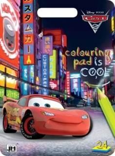 CARS 2. - COLOURING PAD IS COOL - VERDÁK, A4 SZÍNEZŐ MAPPA (2013)