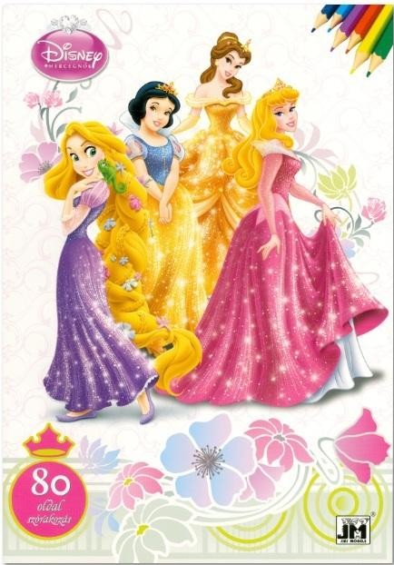 DISNEY HERCEGNŐK - 80 OLDAL SZÓRAKOZÁS (A4 SZÍNEZŐ) (2013)