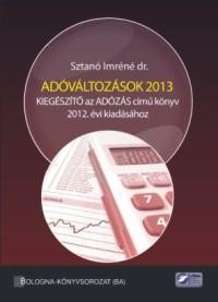 ADÓVÁLTOZÁSOK 2013 (2013)