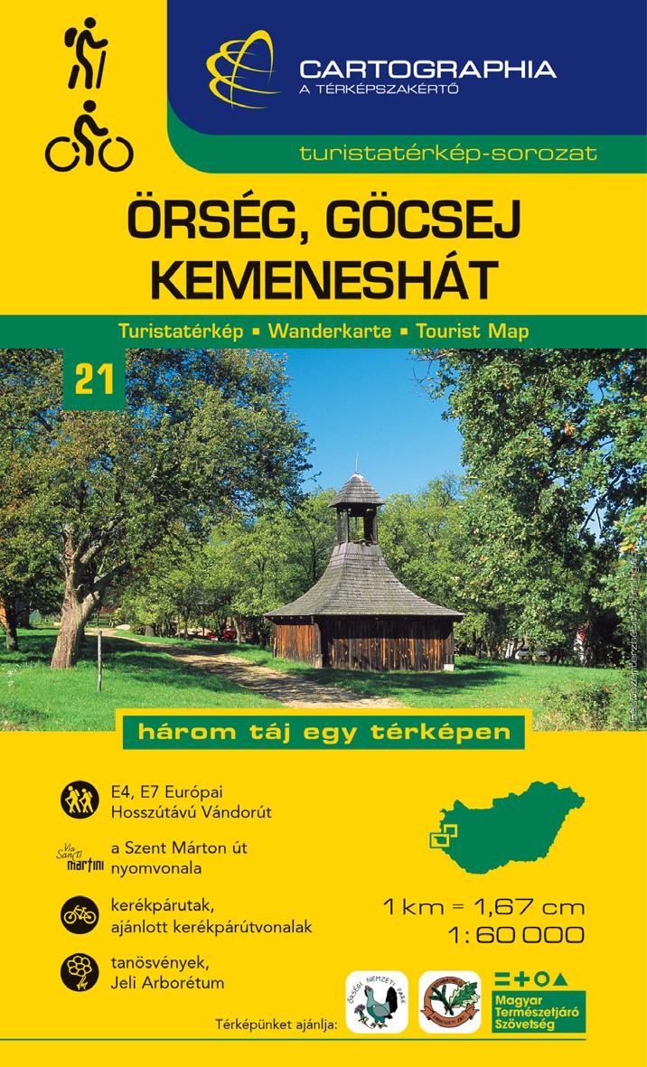 ŐRSÉG, GÖCSEJ, KEMENESHÁT TURISTATÉRKÉP SC" ÚJ! (2014)"
