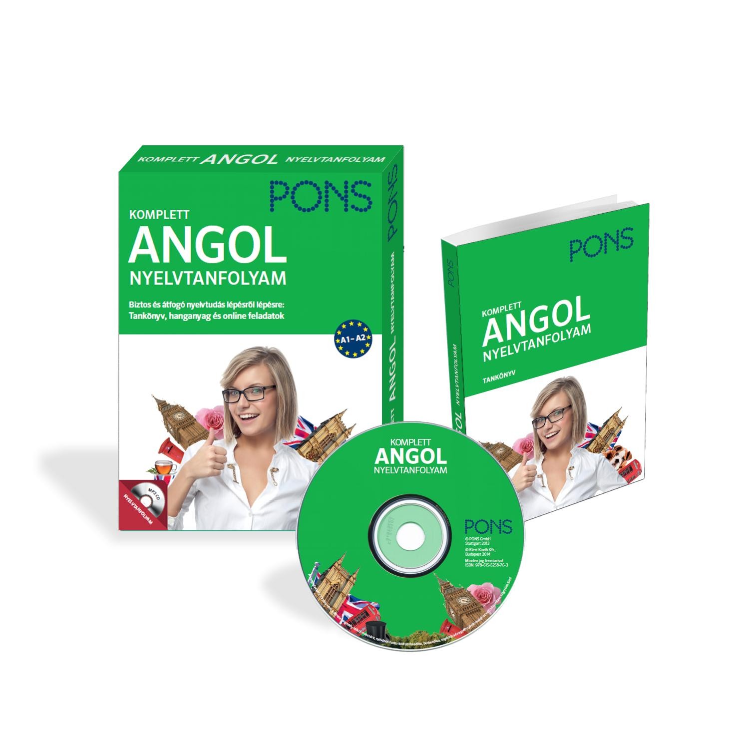KOMPLETT ANGOL NYELVTANFOLYAM A1-A2 - MP3CD-VEL! (2014)