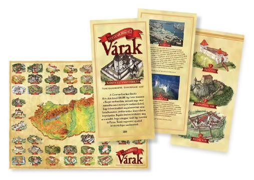 MAGYARORSZÁGI VÁRAK - SZÍNES LÁTVÁNY TÉRKÉP (2014)