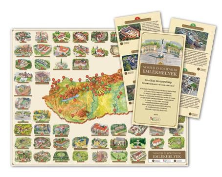 NEMZETI ÉS TÖRTÉNELMI EMLÉKHELYEK - GRAFIKUS LÁTVÁNYTÉRKÉP (2014)