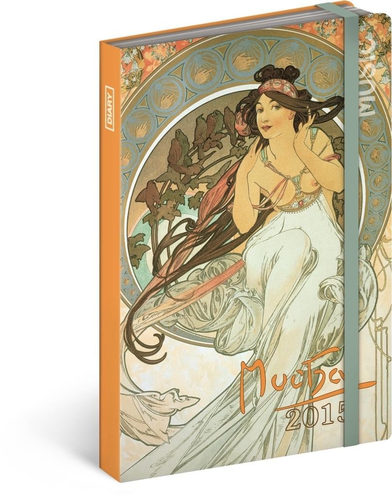 HETI KÉPES TERVEZŐ/AGENDA PG ALPHONSE MUCHA 2015 10,5*15,8 CM (2014)