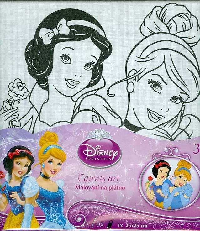 DISNEY PRINCESS - CANVAS ART - FESTŐVÁSZON KERETTEL ÉS FESTŐKÉSZLETTEL (2014)