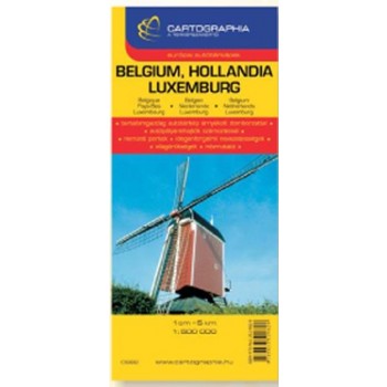 BELGIUM, HOLLANDIA, LUXEMBURG - AUTÓTÉRKÉP 1:500000 (2010)
