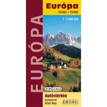 EURÓPA AUTÓSTÉRKÉP - 1:3600.000 - (PUHABORÍTÓS) (2011)