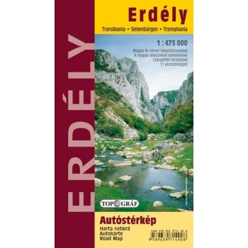 ERDÉLY AUTÓSTÉRKÉP (1:475.000) PUHABORÍTÓS (2011)