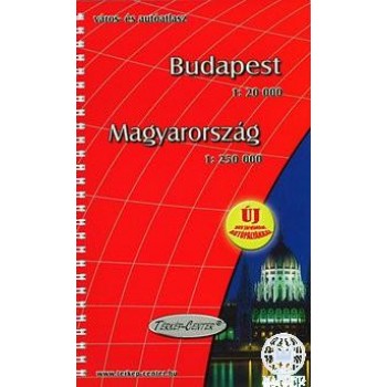 BUDAPEST, MAGYARORSZÁG VÁROS- ÉS AUTÓATLASZ (2013)