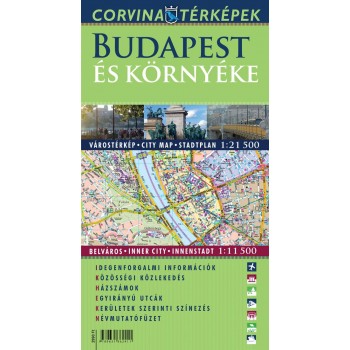 BUDAPEST ÉS KÖRNYÉKE VÁROSTÉRKÉP    1:21.500 (3IN1) (2014)