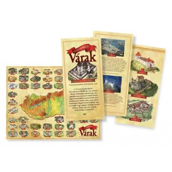 MAGYARORSZÁGI VÁRAK - SZÍNES LÁTVÁNY TÉRKÉP (2014)