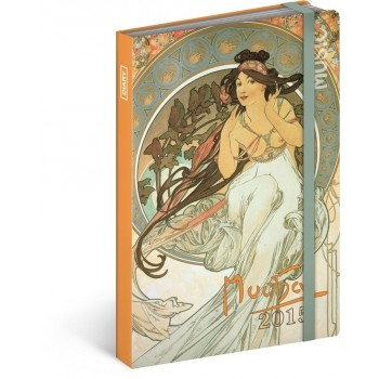 HETI KÉPES TERVEZŐ/AGENDA PG ALPHONSE MUCHA 2015 10,5*15,8 CM (2014)