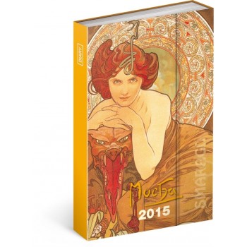 ALPHONSE MUCHA 2015 - MÁGNESES KÉPES AGENDA (2014)